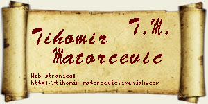 Tihomir Matorčević vizit kartica